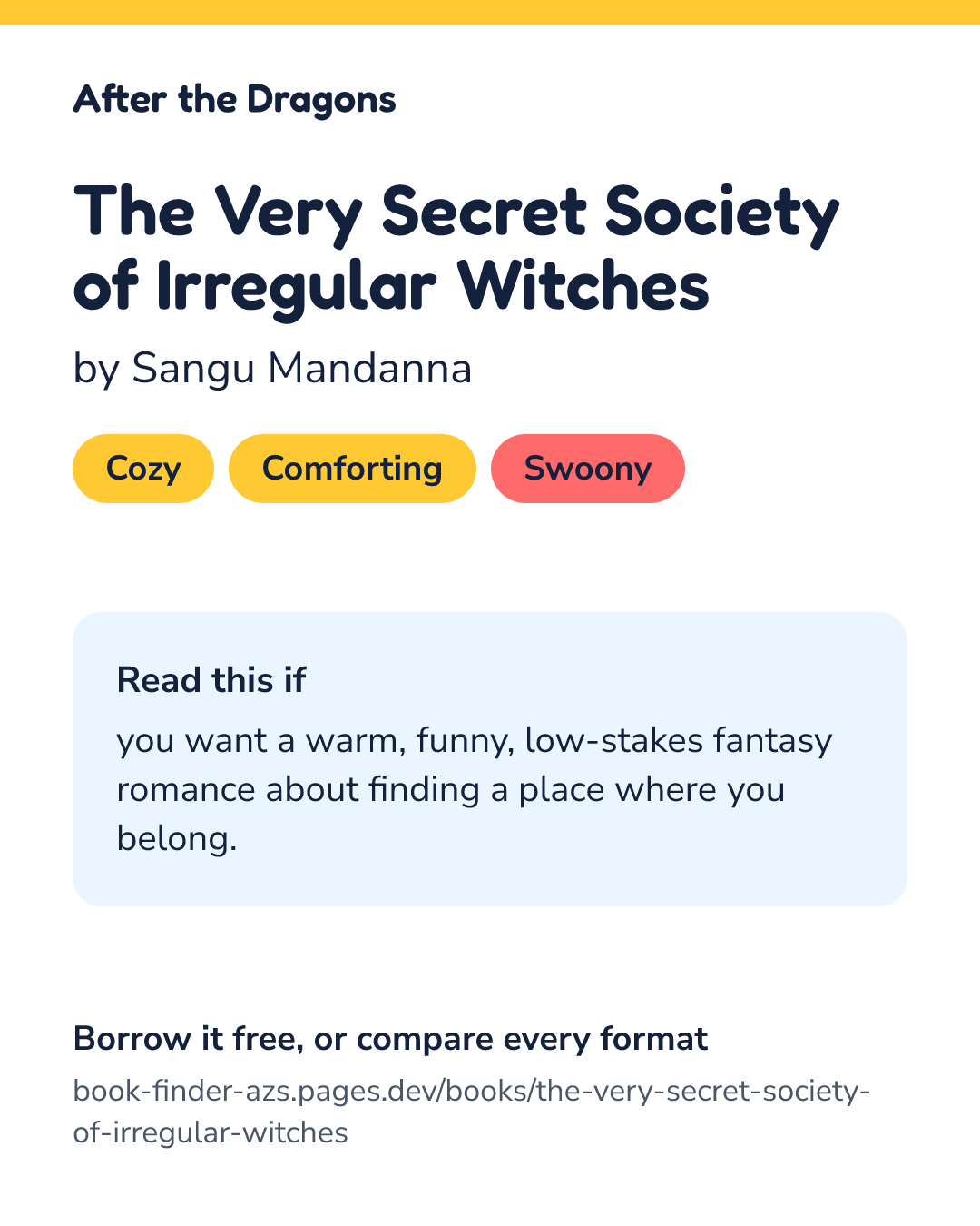 Share card for The Very Secret Society of Irregular Witches