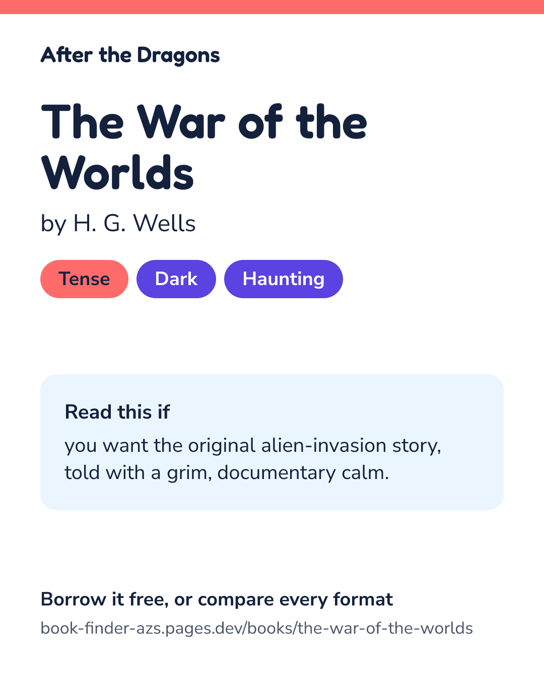 Share card for The War of the Worlds