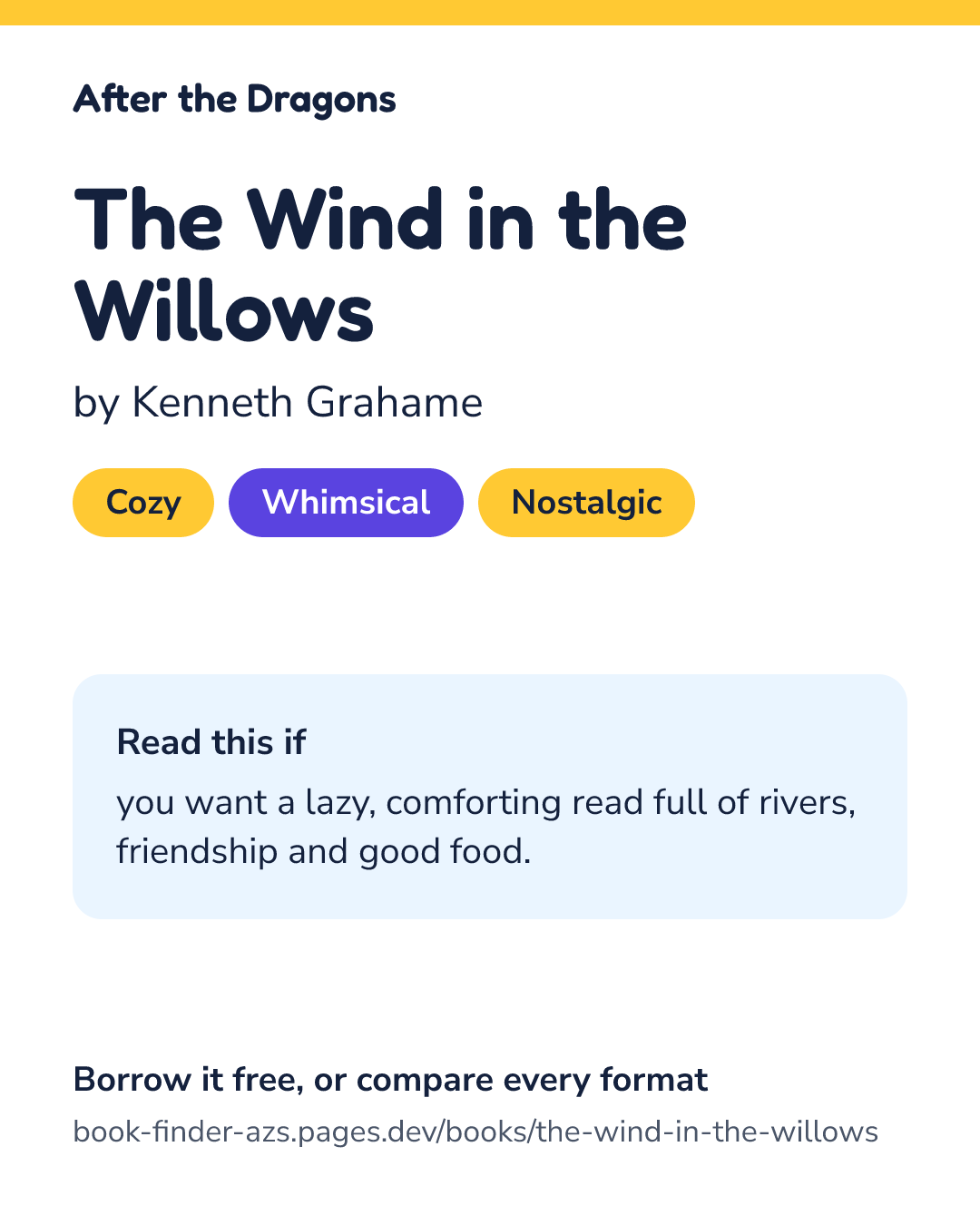 Share card for The Wind in the Willows