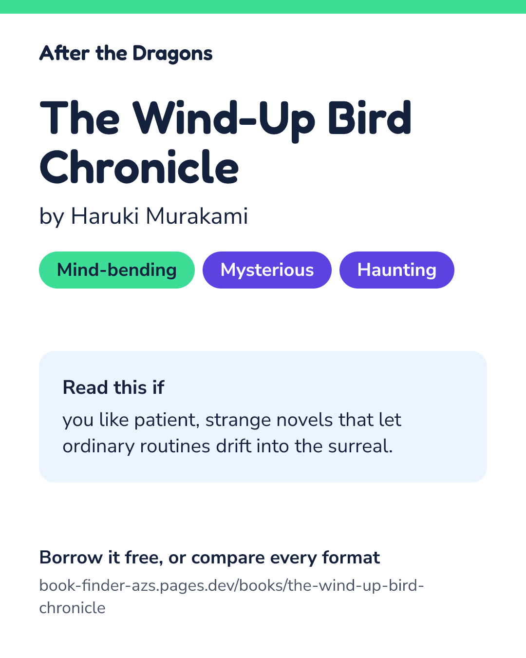 Share card for The Wind-Up Bird Chronicle