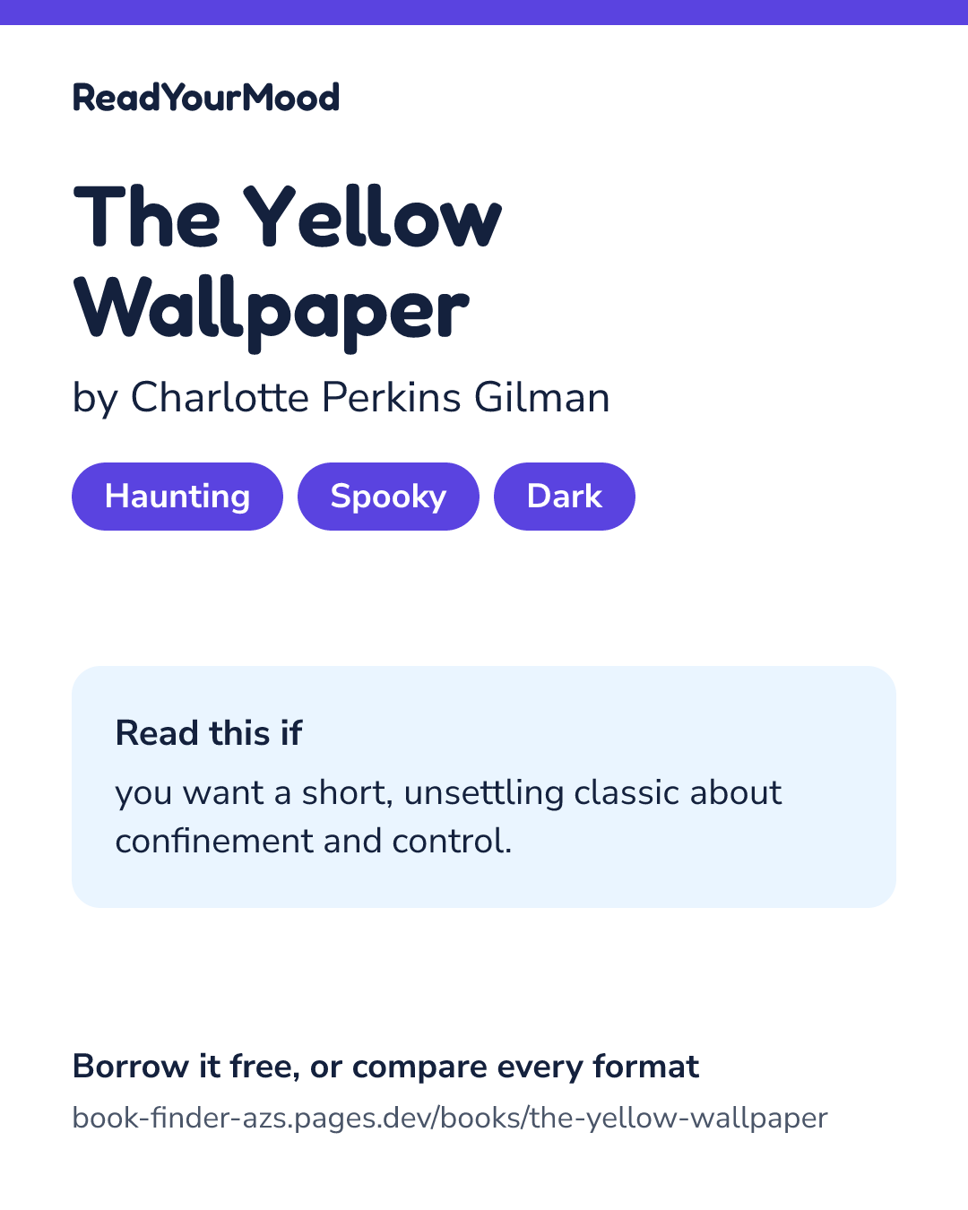 Share card for The Yellow Wallpaper