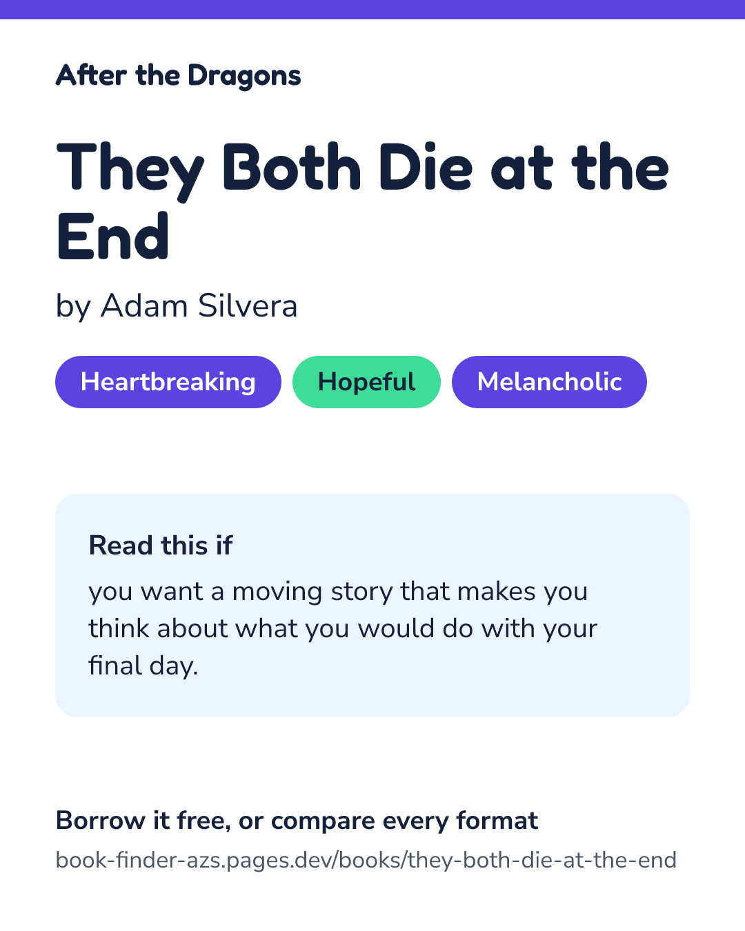 Share card for They Both Die at the End