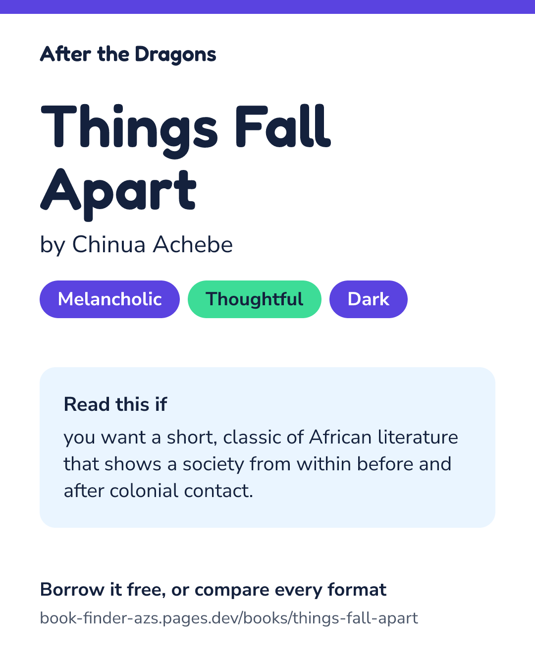 Share card for Things Fall Apart