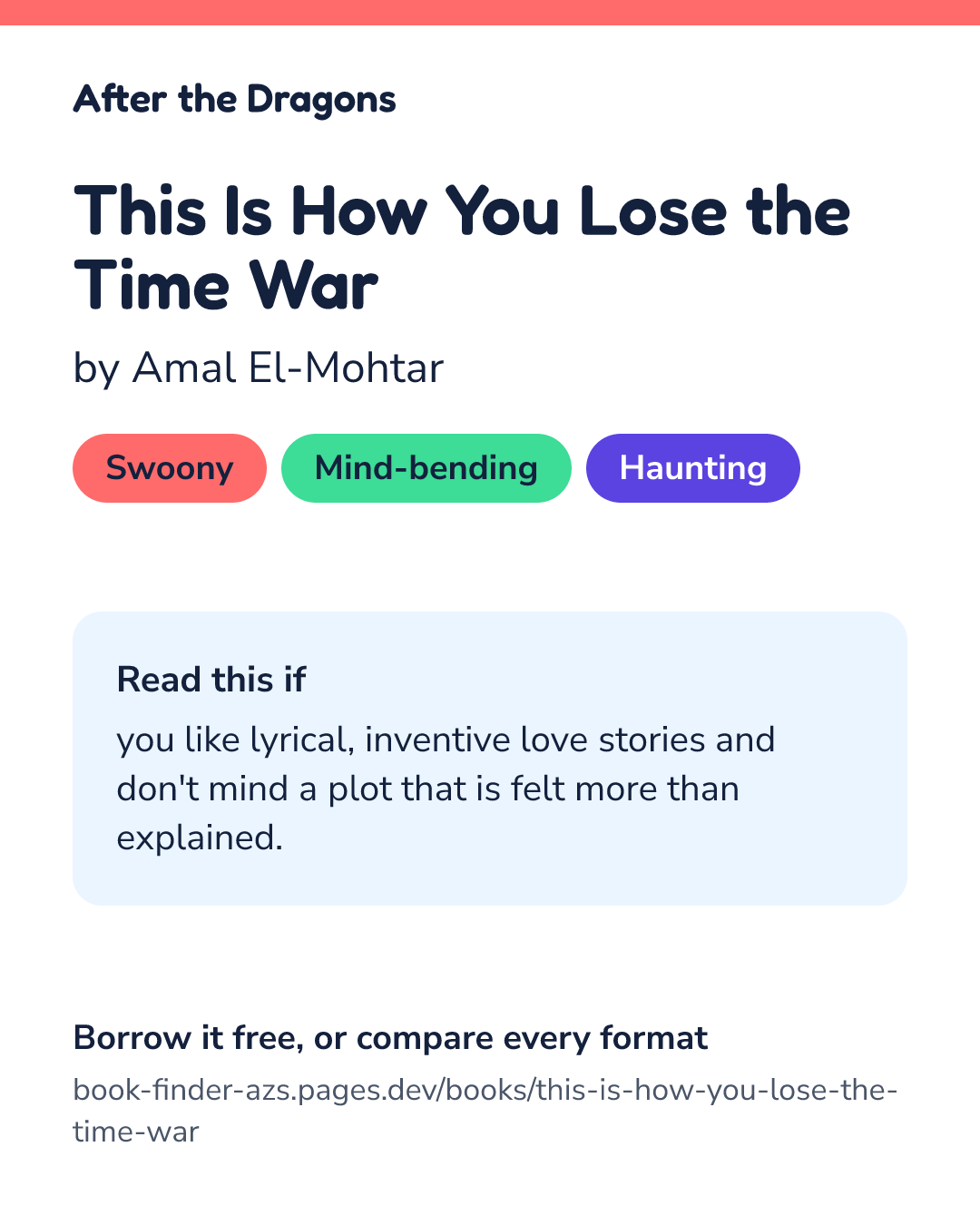Share card for This Is How You Lose the Time War