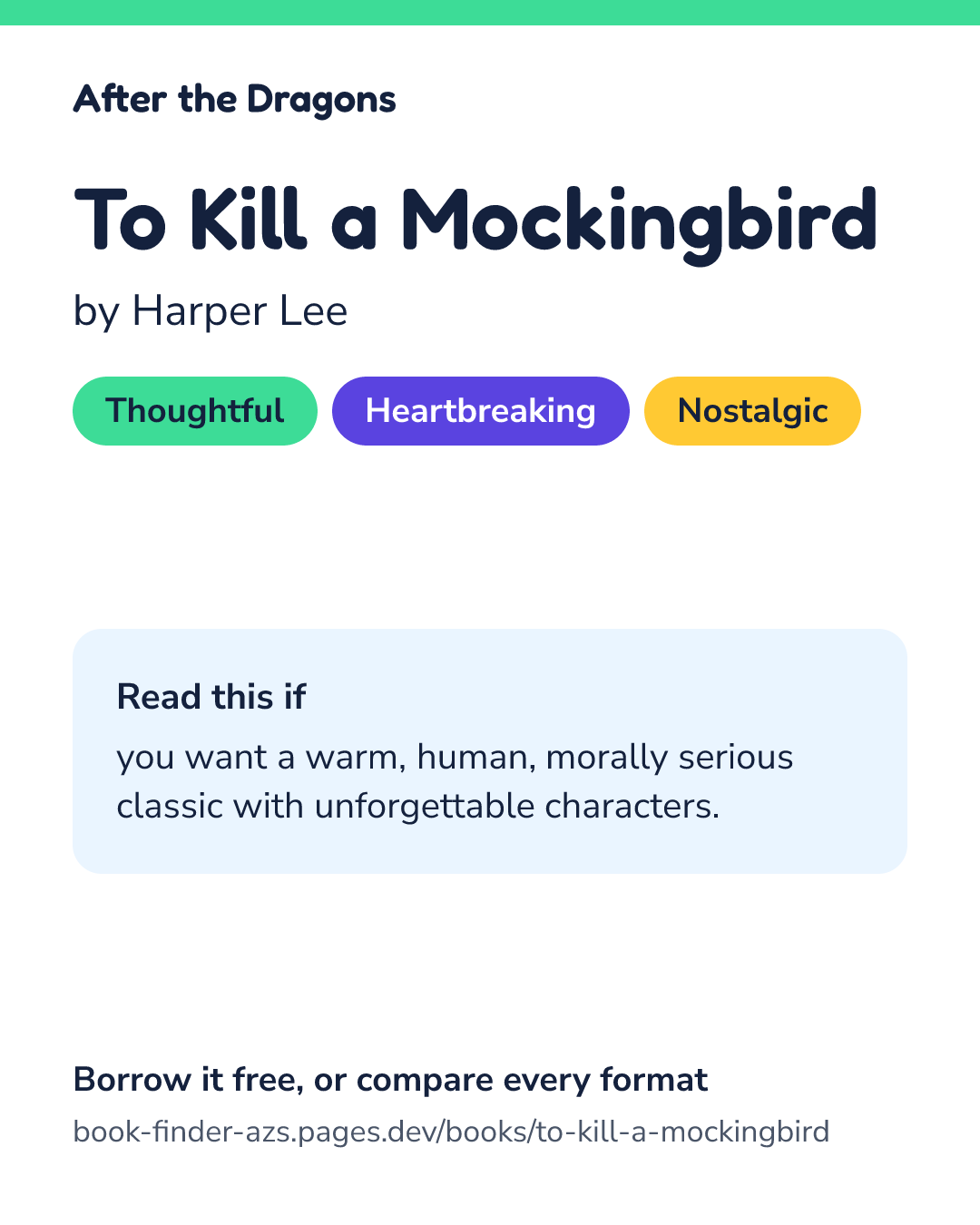 Share card for To Kill a Mockingbird