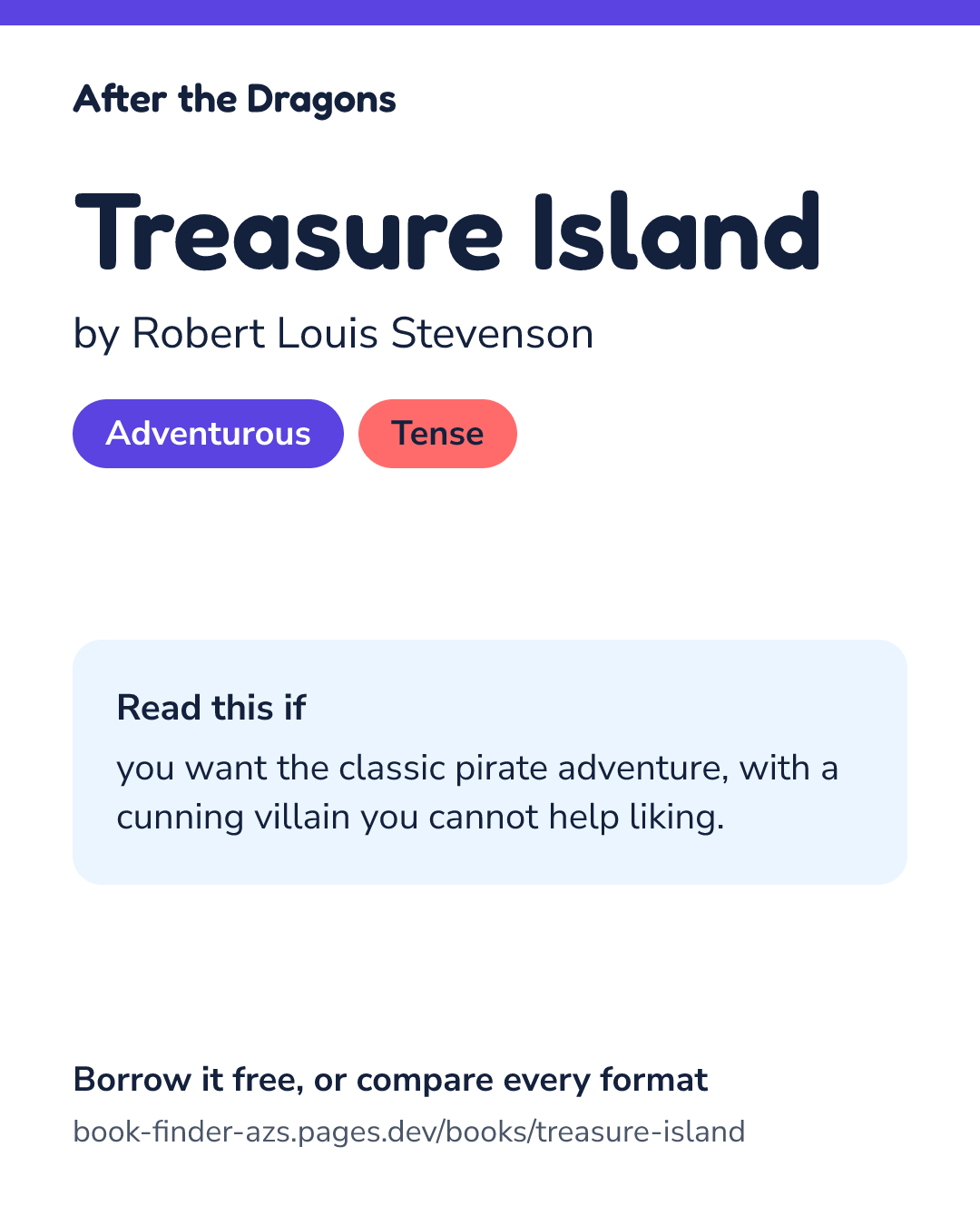 Share card for Treasure Island