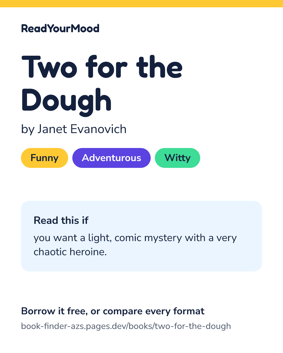 Share card for Two for the Dough