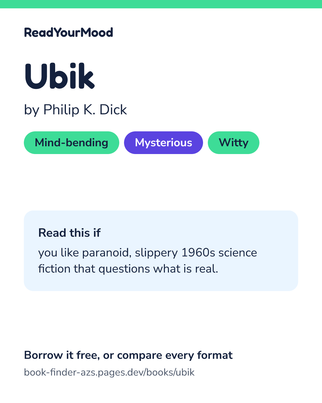 Share card for Ubik