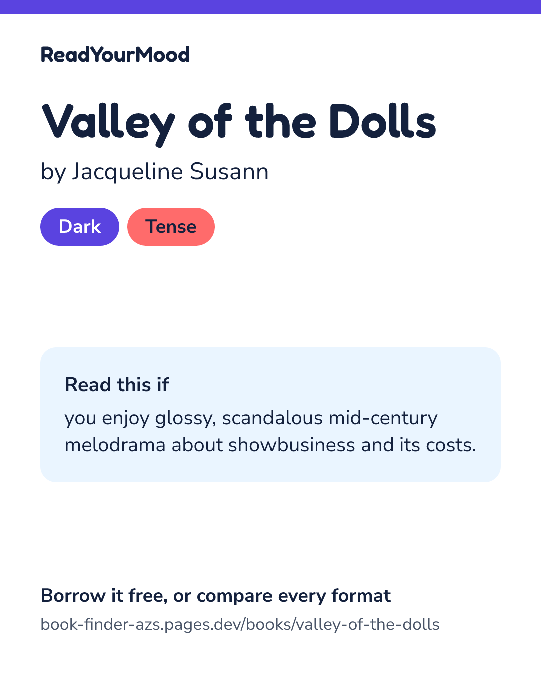 Share card for Valley of the Dolls