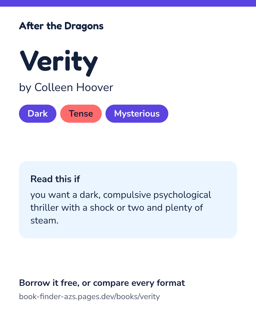 Share card for Verity