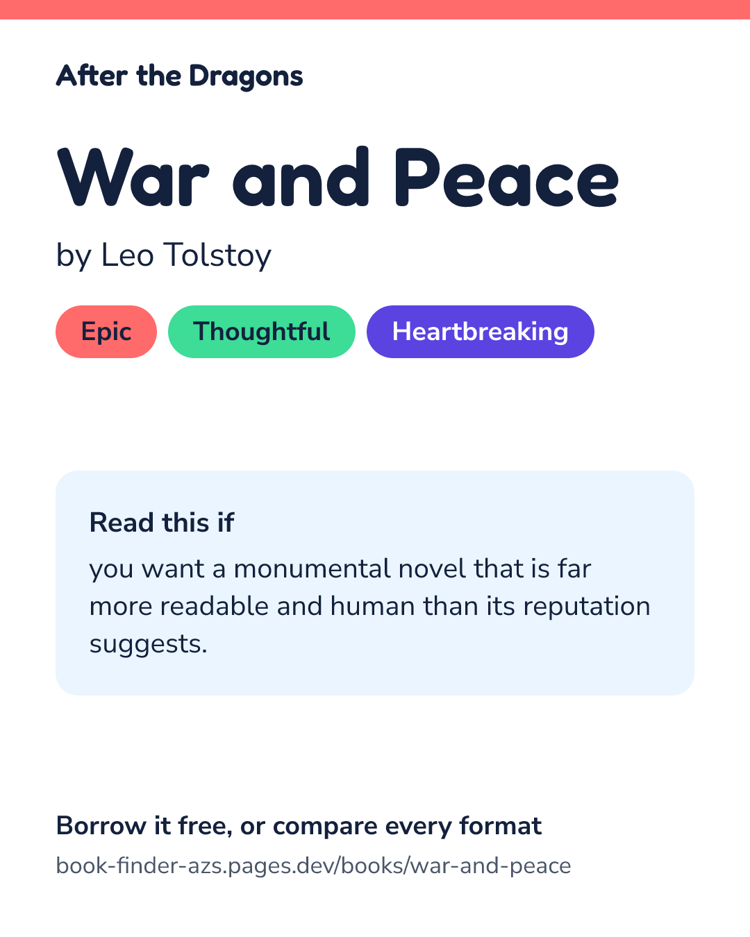 Share card for War and Peace