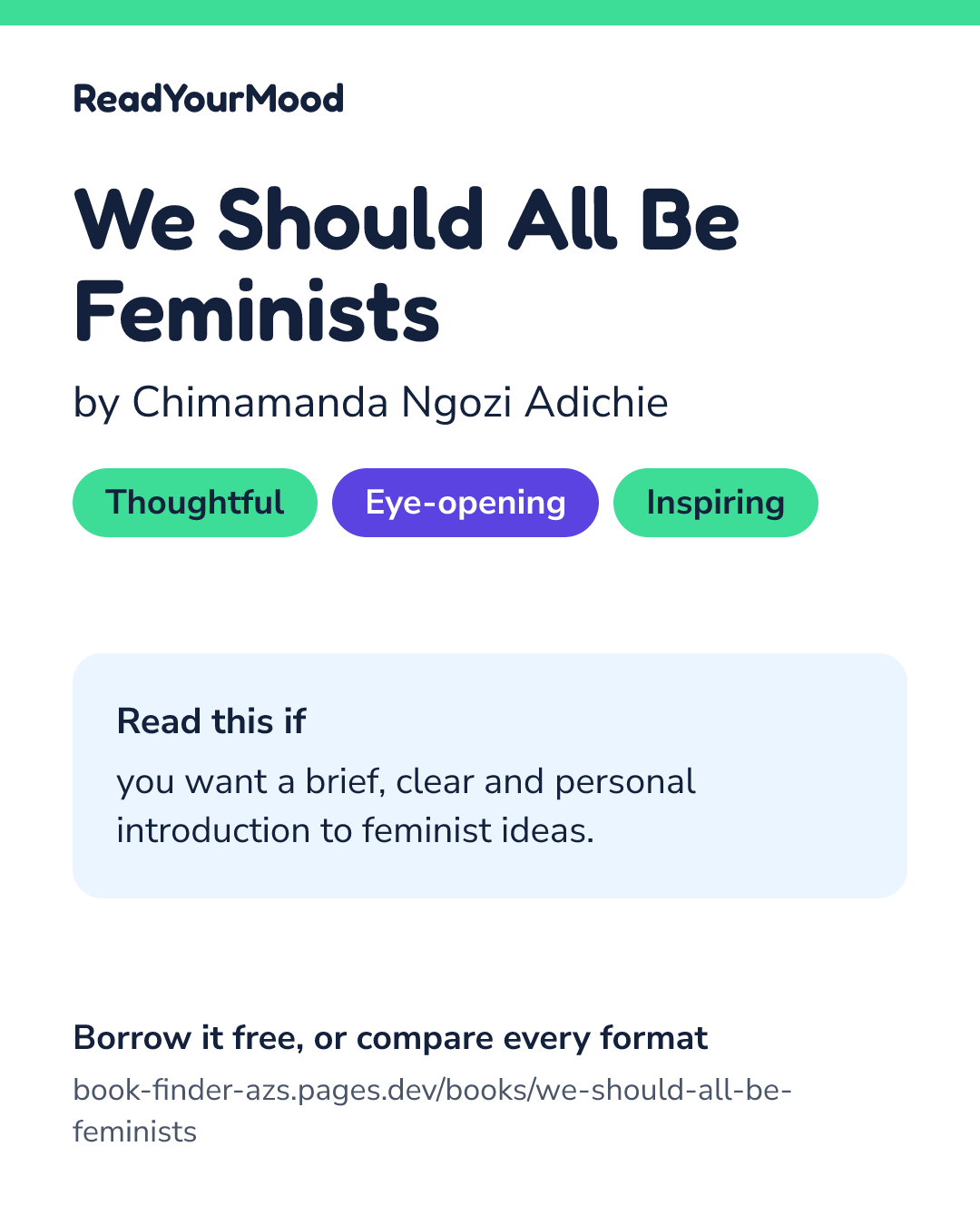 Share card for We Should All Be Feminists