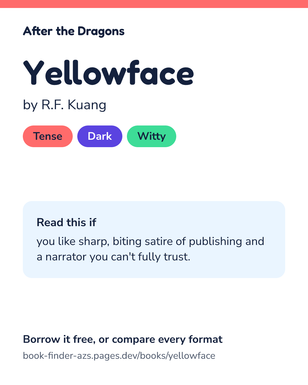 Share card for Yellowface