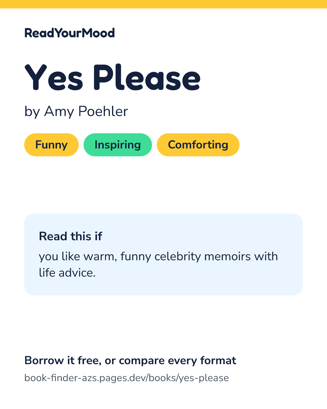 Share card for Yes Please